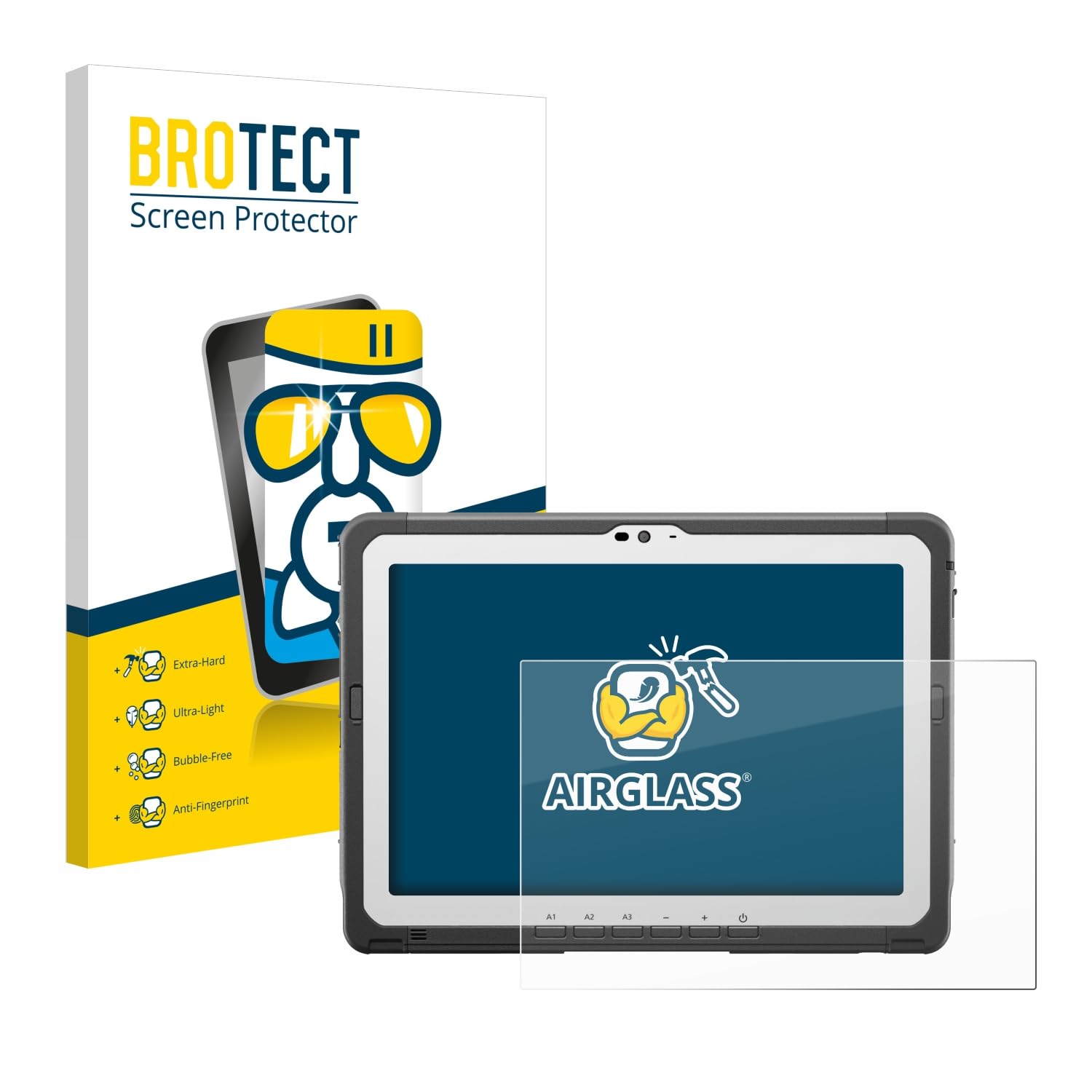 BROTECT Glas Screen Protector voor Panasonic Toughbook FZ-A3 Schermbeschermer [9H Hardheid, Beschermglas-Folie niet Gehard Glas BROTECT Glas Screen Protector voor Panasonic Toughbook FZ-A3 Schermbeschermer [9H Hardheid, Beschermglas-Folie niet Gehard Glas