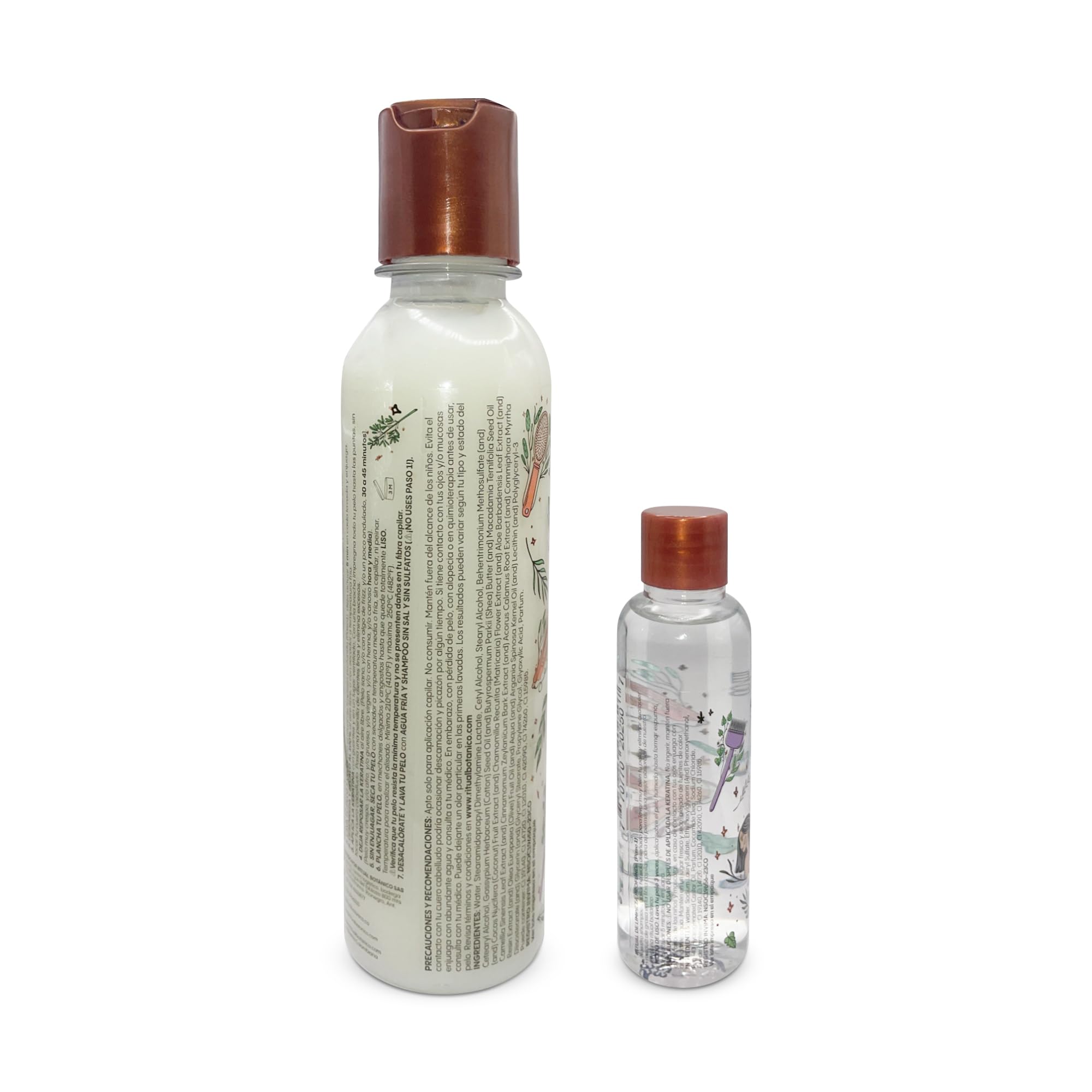 Ritual Botanico Keratina Organica 250 ml Organic Relaxer Kit Home Kit Natural Keratin Hair Relaxer (Mediana 250 ml) White - Image 3