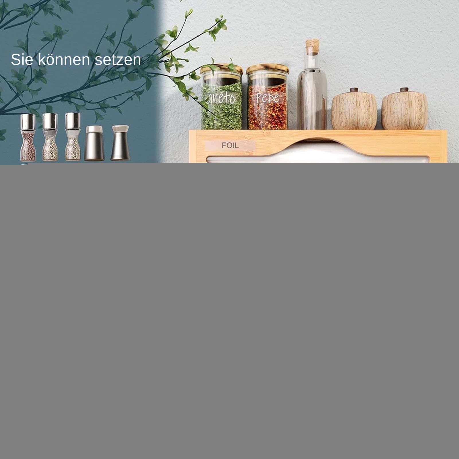 Dispenser di pellicola da cucina | Organizer per fogli di alluminio e tele cerate, multifunzionale, per cucina, frigorifero