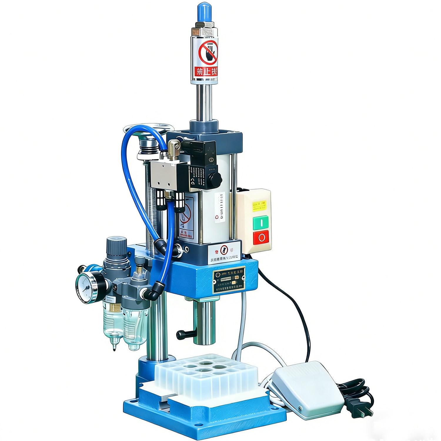 CelyToe Pneumatic Press Machine Pneumatic Riveting Press Desktop Pneumatic Punch Press with 4 Versions for High Precision Stamping Bearing Press-Fitting & Electronic Component Manufacturing A