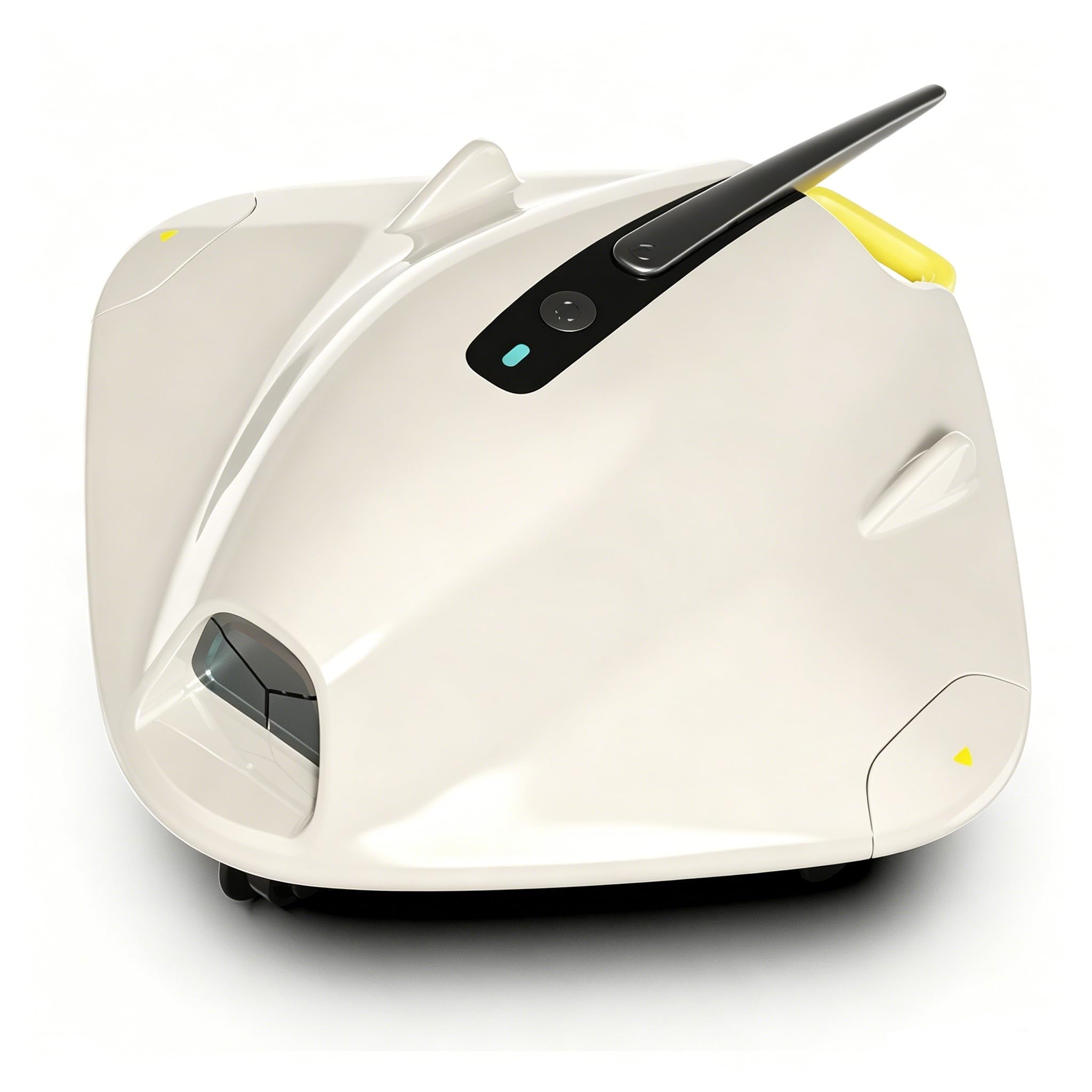 PoolMr Cordless Robotic Pool Cleaner - Above Ground Pool Vacuum Robot - 40W Strong Suction, Dual Cleaning System, Barrier Crossing, 120-Min Runtime Up to 1614 Sq for Above Ground Pools,Off-White-image-49