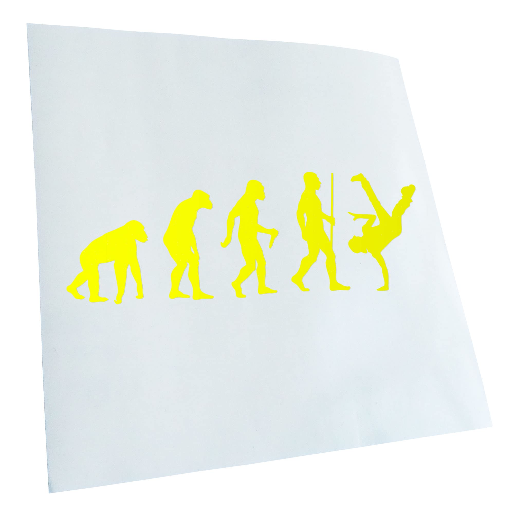 Kiwistar - Car Sticker - Breakdance Evolution - Neon Yellow - 50 x 17 cm - Rear Window Car Sticker Weatherproof for Car Truck Moped Truck - Sticker Exterior Self-Adhesive Tuning Accessories for Window