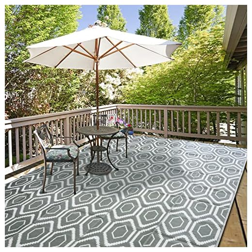 fifame Outdoor Camping Rugs, Rug Patios Clearance Plastic Straw Rug Weatherproof Reversible Mats, Large Floor Mat and Rug for Outdoors, RV, Patio, Backyard, Deck, Picnic, Beach, Trailer, Camping
