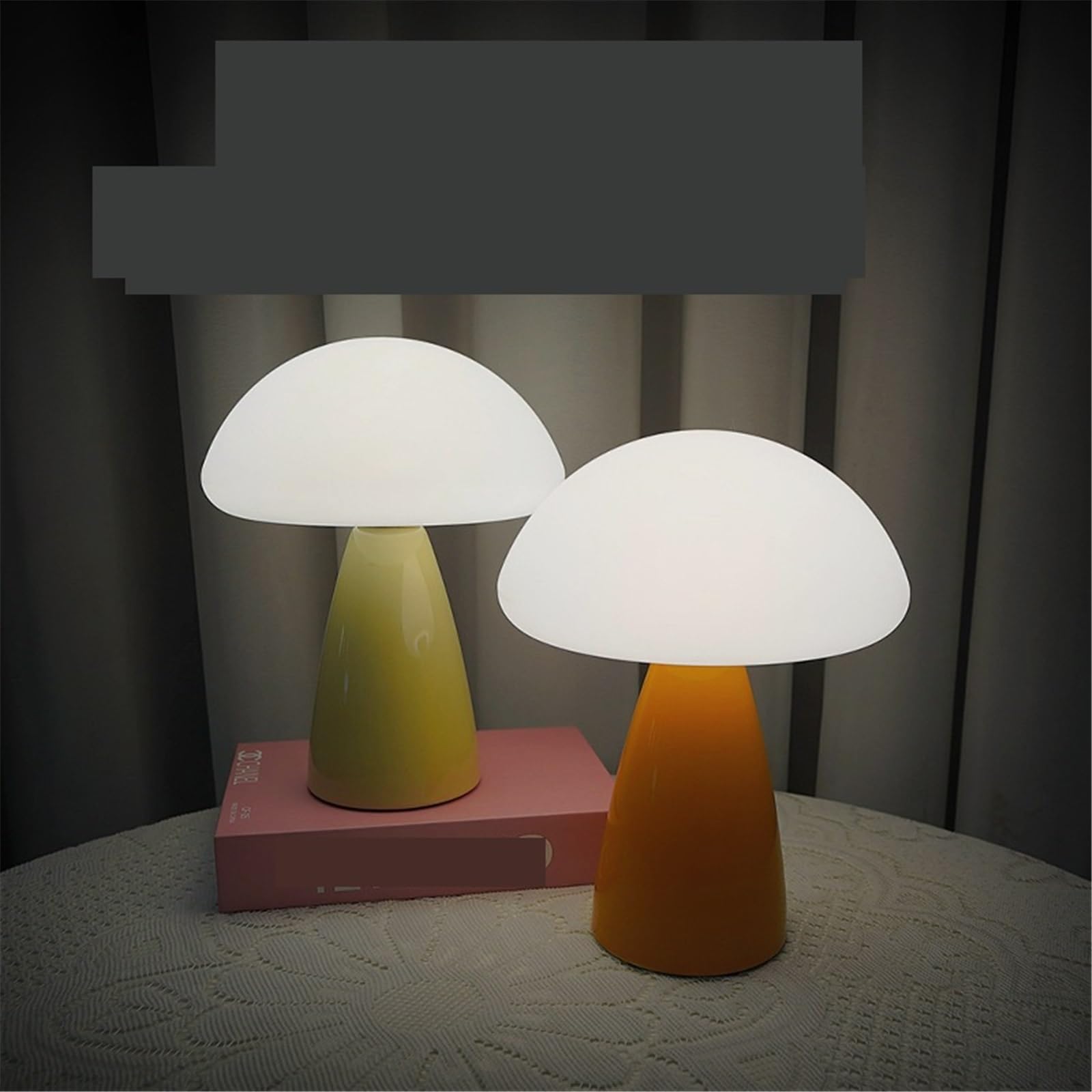 Lampada da comodino Lampada da tavolo in ceramica for camera letto, comodino, decorazione, paralume trasparente Lampade per la camera da letto