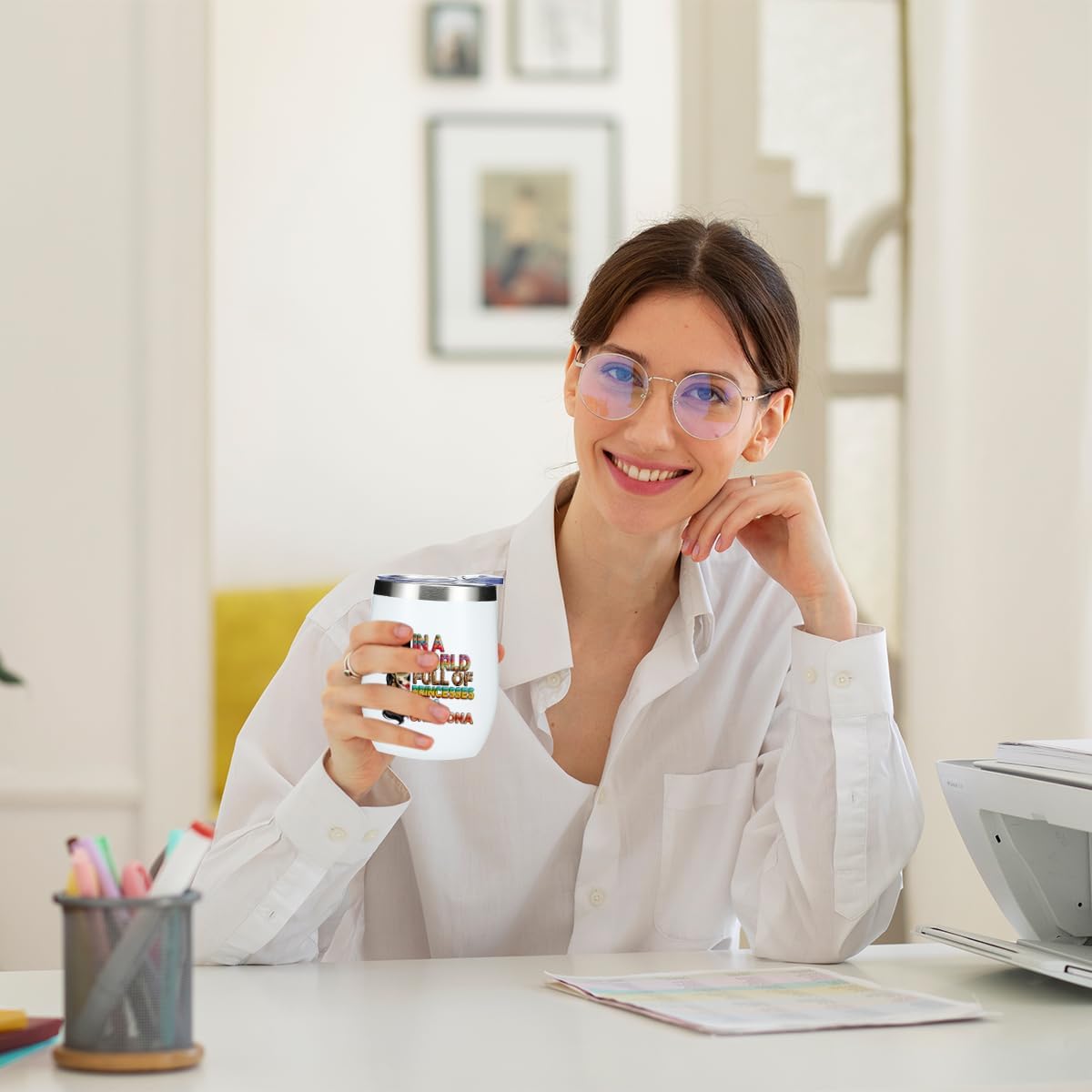 Inspired Mexican Girl Wine Tumbler, 12 oz Tumbler with Lid, Straw Insulated Wine Glass Stainless Steel Travel Coffee Mug,Funny Skull Badass Women Gift for Women Sister Bestie Christmas Halloween - Image 5