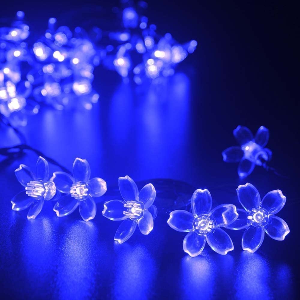GLOWSERIE 16 LED Flower Fairy String Lights for Home Decor, 4 Meter (Blue) 3