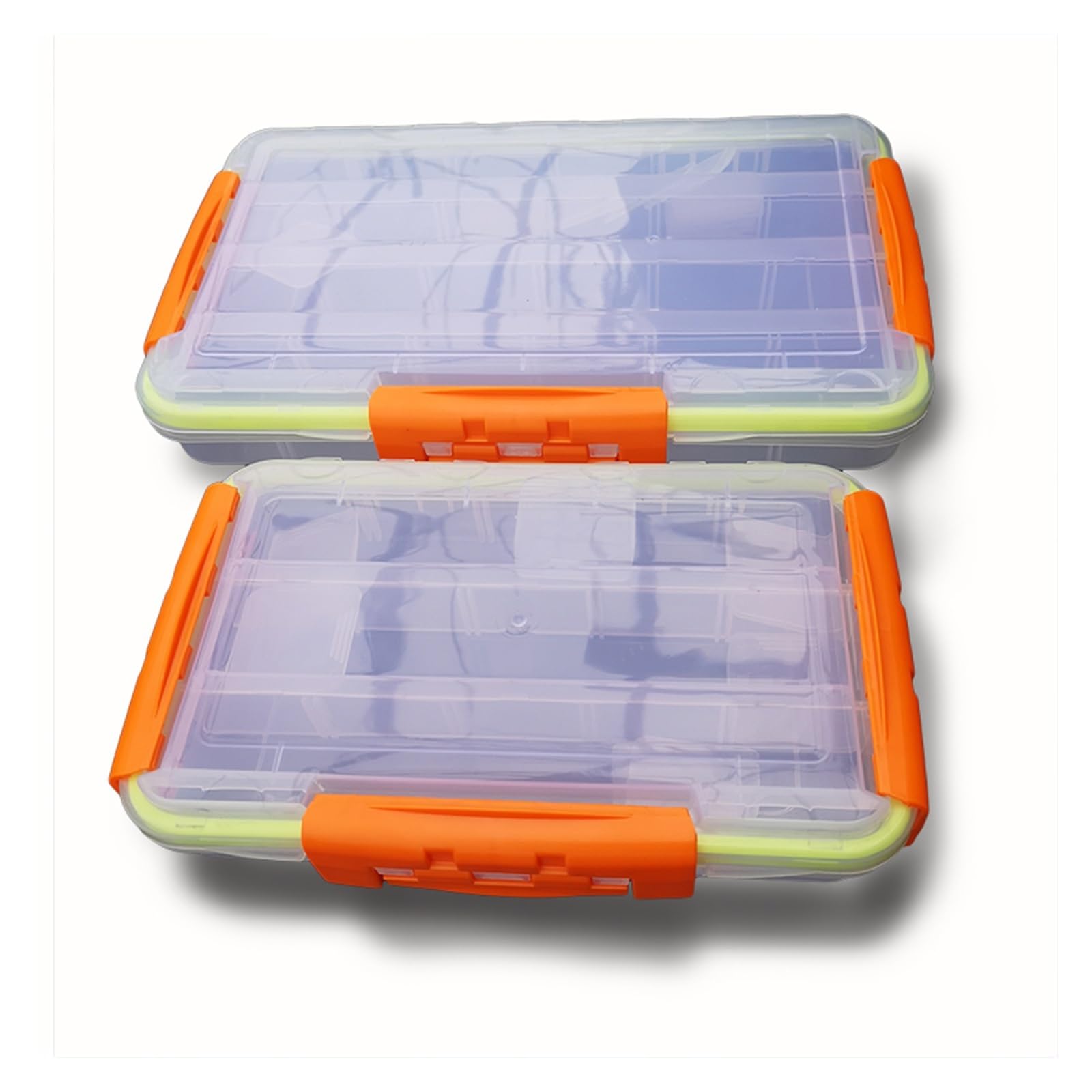 RAHBI Angelgerät-Box, wasserdichte Kunststoff-Köderbox, hochfeste Angelgerät-Zubehör-Aufbewahrungsbox, Hakenbox Leisurely (Color : Black 27 * 17 * 5mm)