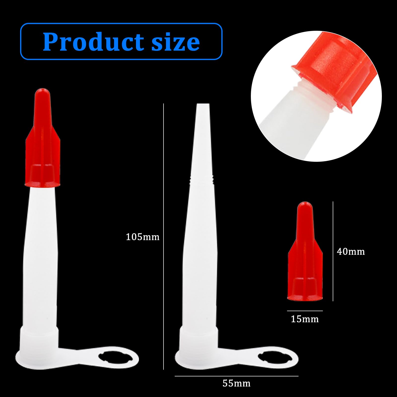 60 Stück Silikondüsen Set - Kartuschenspitzen Für Dichtmittel & Kleber