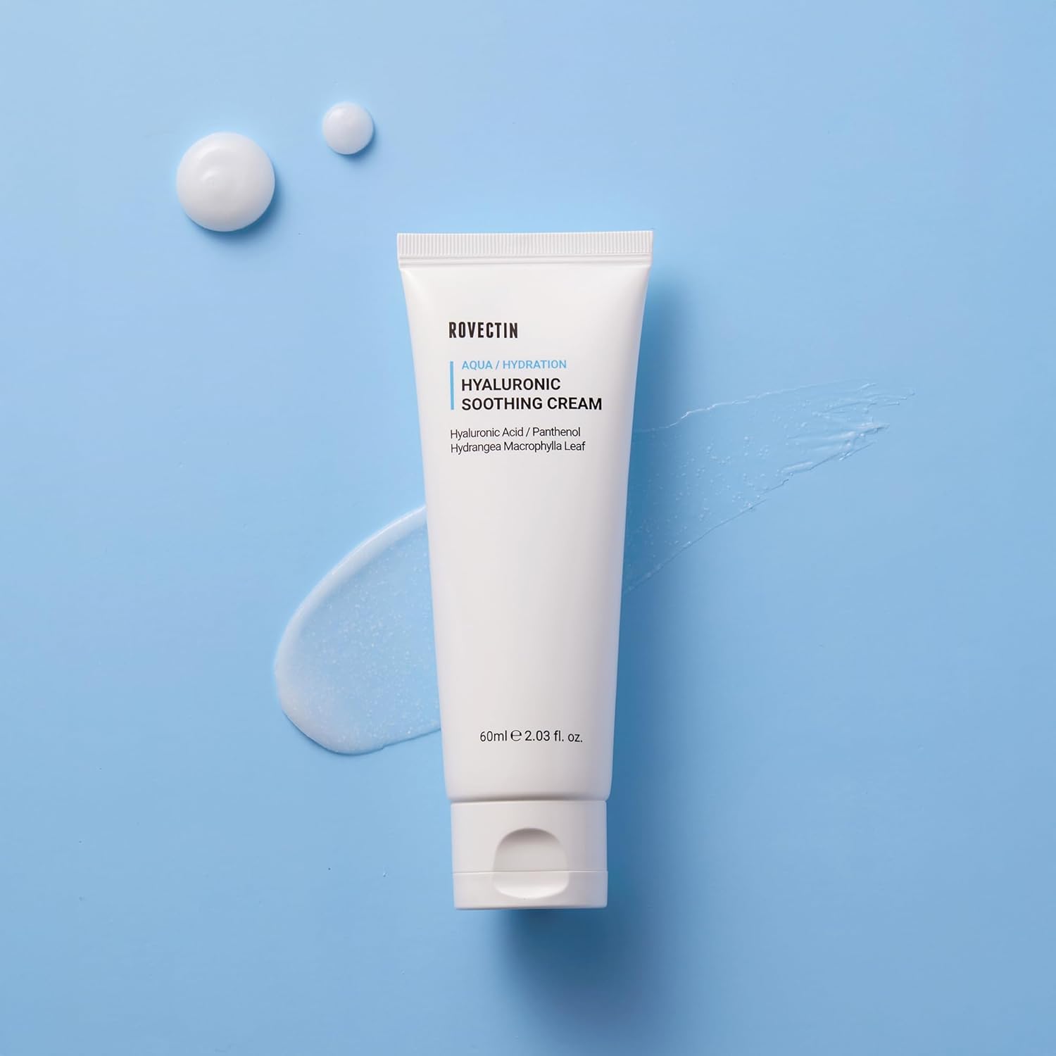 ROVECTIN Aqua Hyaluronic Soothing Cream - Skin Barrier Repair with Ceramide, Hyaluronic Acid, Niacinamide | Intense Hydrating Cream | Fragrance Free, Vegan, Korean Skincare (2.03 fl oz) - Image 4