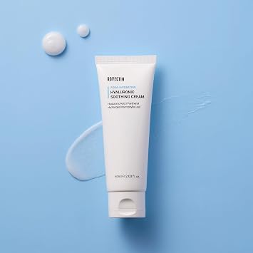 ROVECTIN Aqua Hyaluronic Soothing Cream - Skin Barrier Repair with Ceramide, Hyaluronic Acid, Niacinamide | Intense Hydrating Cream | Fragrance Free, Vegan, Korean Skincare (2.03 fl oz)