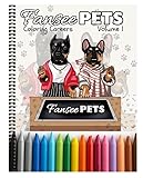Fansee Pets Career-Themed Dog Characters Coloring Book for Kids, Educational Activity Book