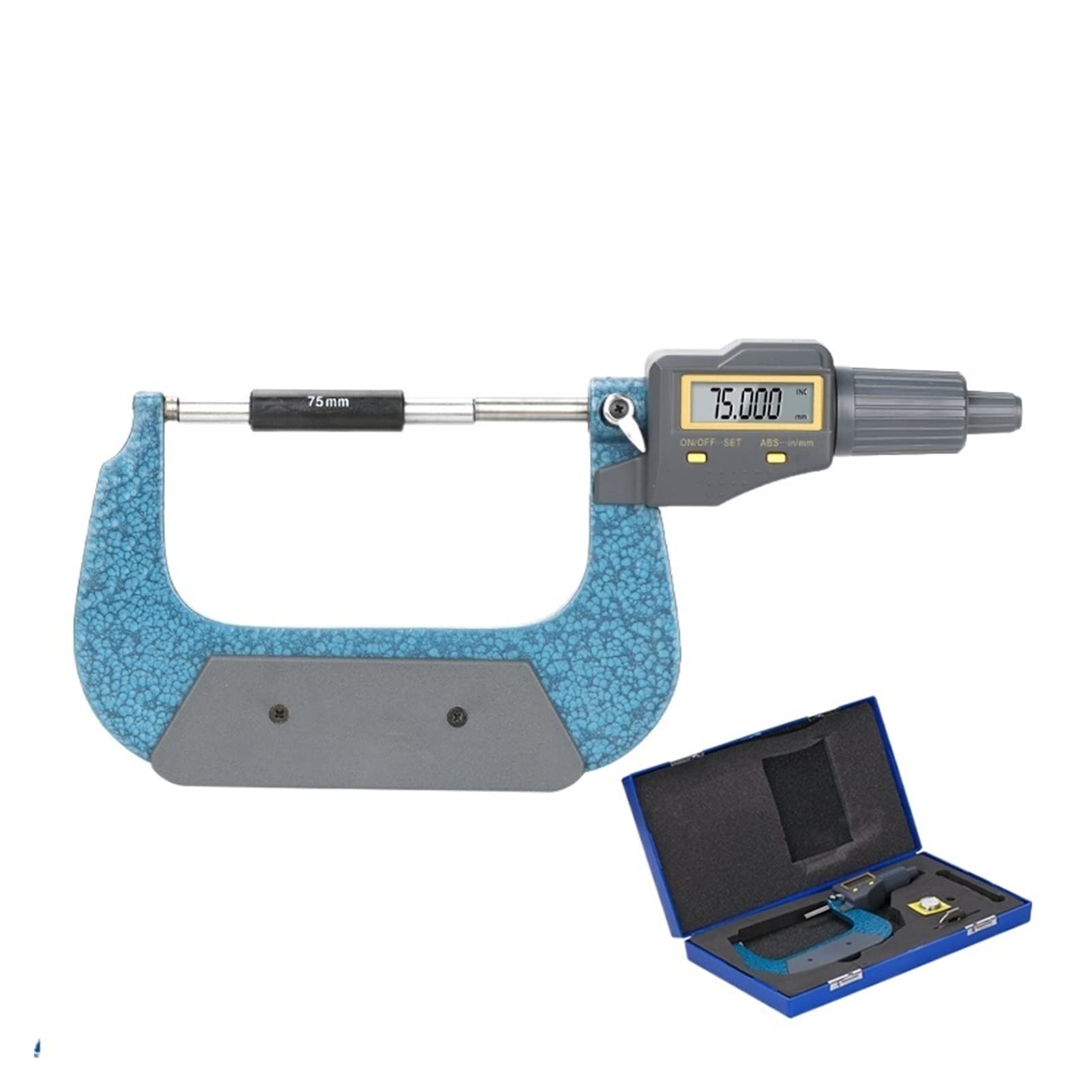 Calibrador electrónico micrómetro exterior 0-25mm 25-50mm 50-75mm 75-100mm 0.001mm Instrumentos de medición Herramienta calibrador digital para mecanizado(75-100mm)