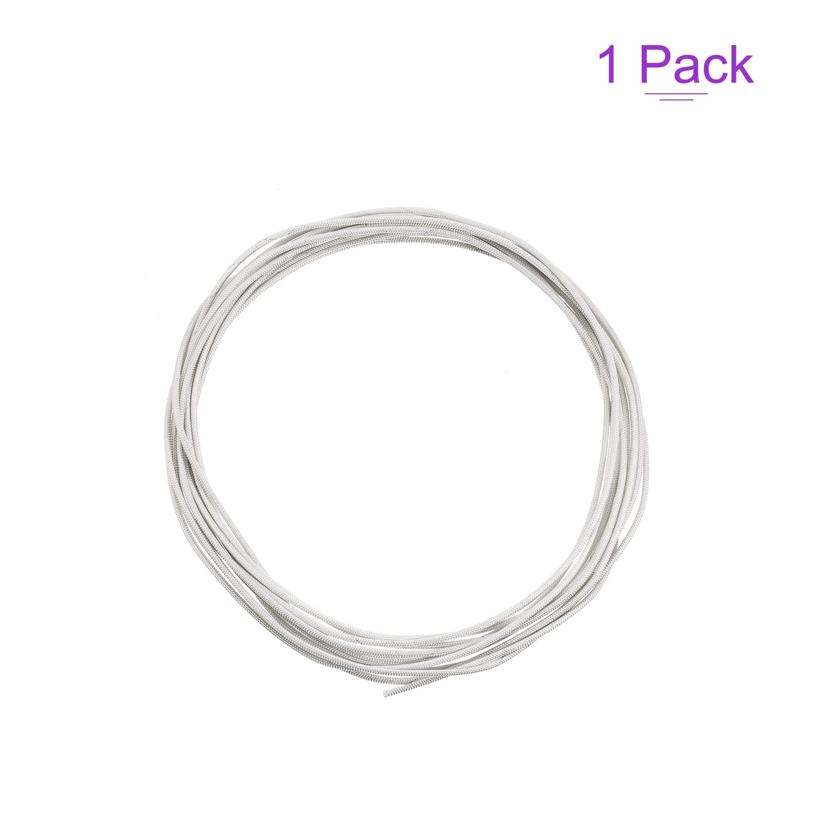 DMiotech 1pz 16.4Ft-1mm Beige Silicone Fibra Vetro Alta Temperatura Guaina