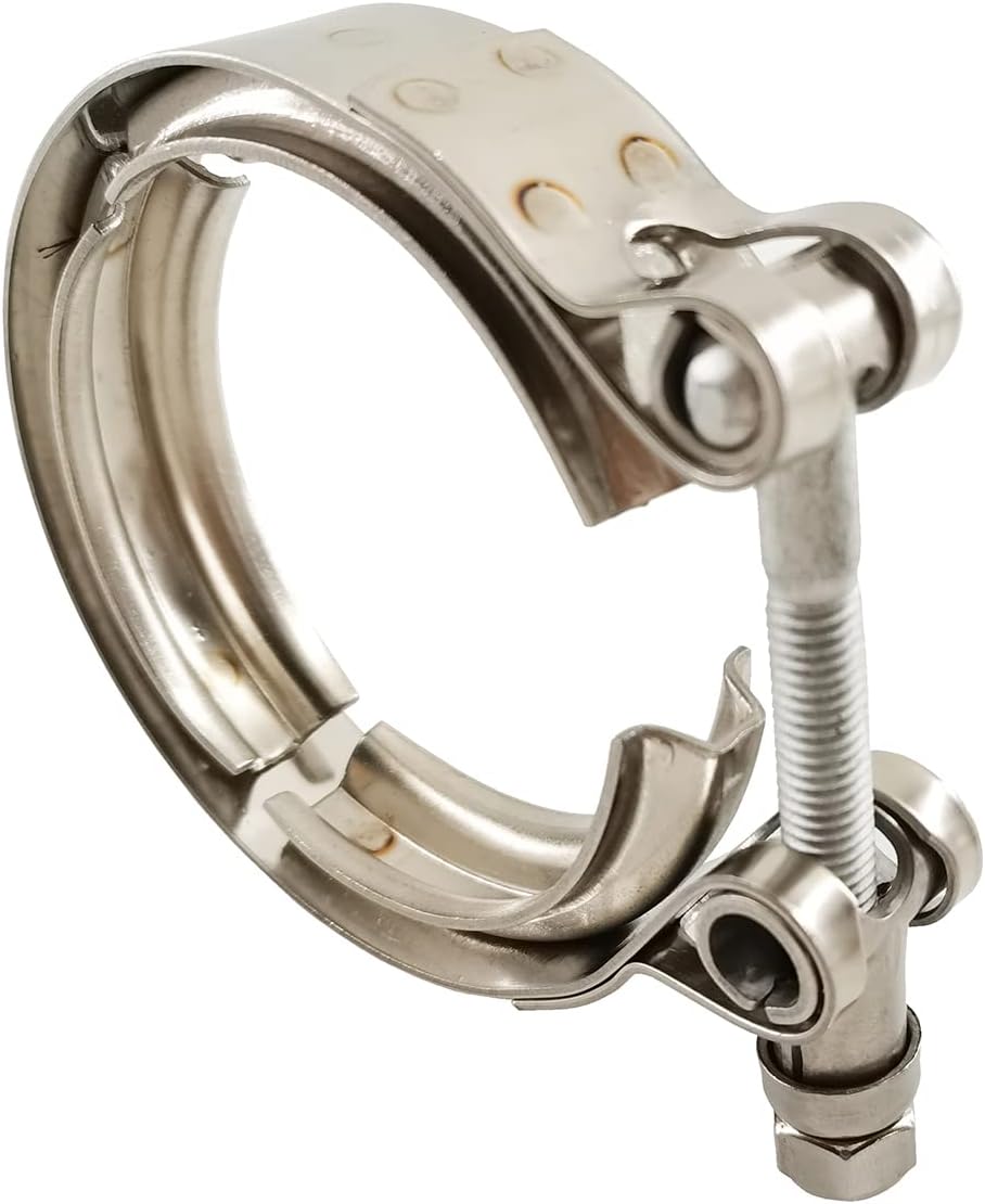2.5 inch V Band Clamp 304 Stainless Steel for Turbo Downpipes Pack of 2