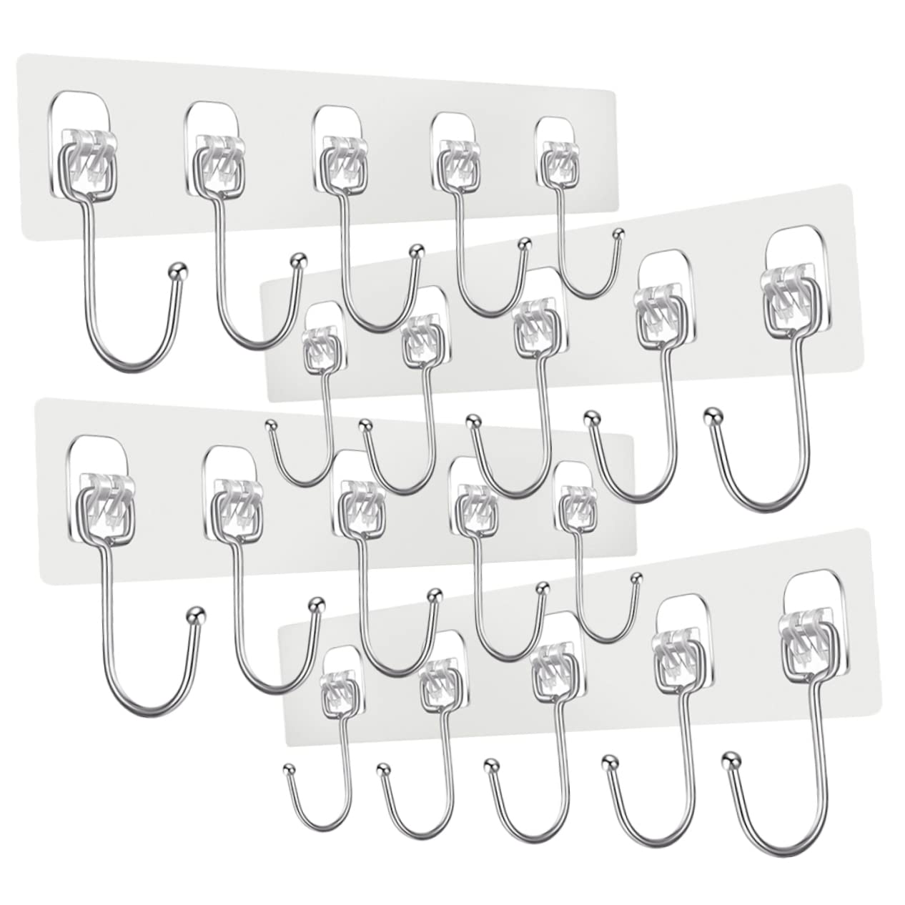 VASDEV 12 Ganchos de Pasta Fuerte, Perchas de Metal para Abrigos, Perchas de Metal para Sombreros de Alta Resistencia, Ganchos autoadhesivos para Colgar en la Pared, Colgador de almacenam