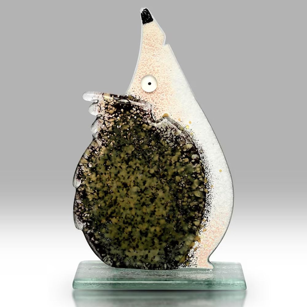 Nobile Glassware Glass Hedgehog Ornament 2015-19 (Darker Version)