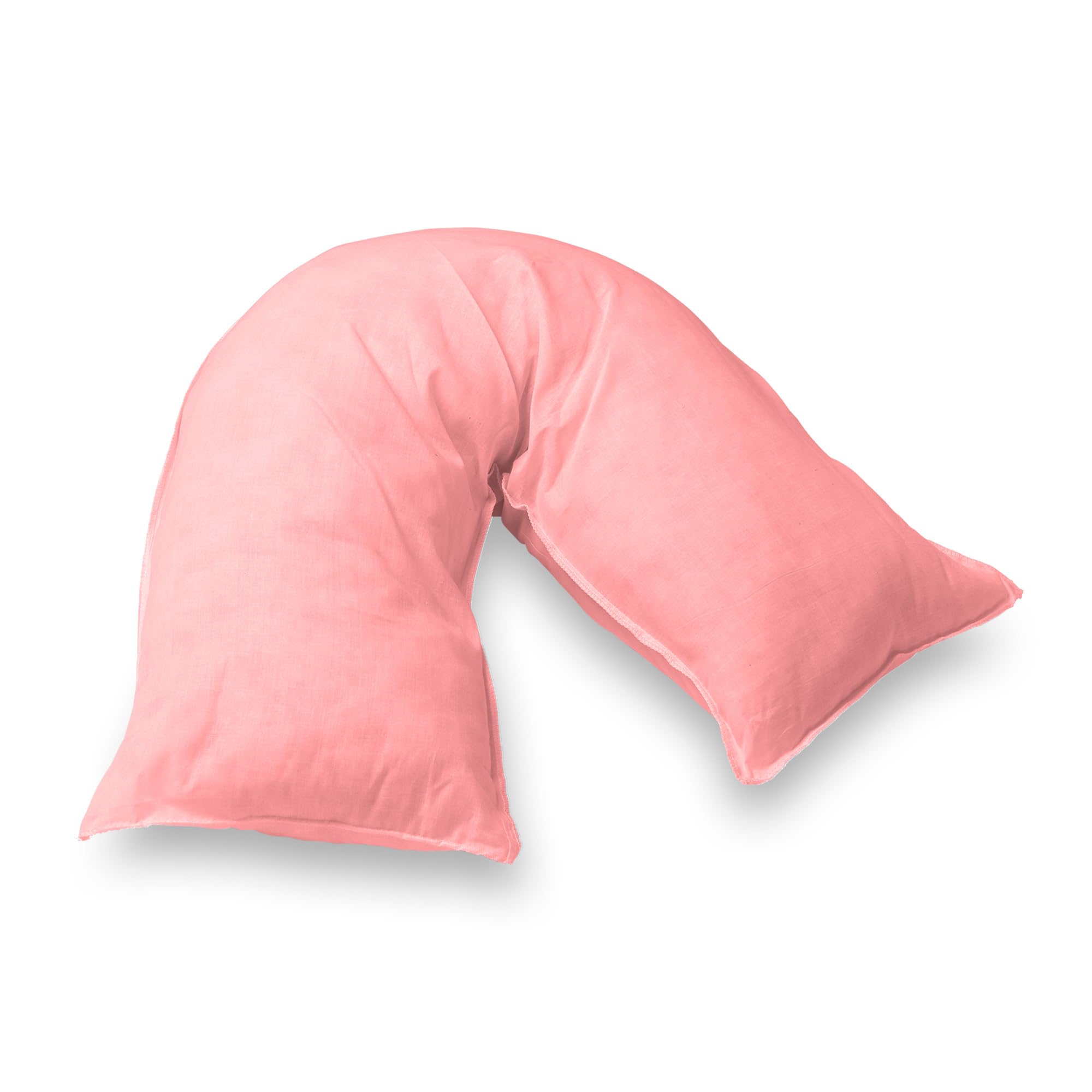 Home Sweet Home UK V Shaped Pillowcase Plain Soft Brushed Microfibre Easy Care, Neck & Back Support Orthopedic Pregnancy Pillow Cover - V Pillow Case Cover only
