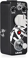 LEKATO Pedal De Distorção Para Guitarra, Analógico Guitarra Elétrica, 2 Modos Solo Vintage E Turbo, Efeito Metal True Bypass Dc 9V