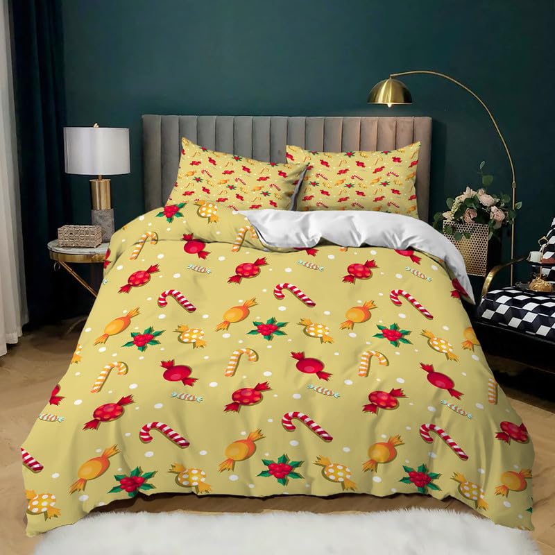 Housse de couette 140x200 microfibre avec 2 taies d'oreiller 65x65 lit simple