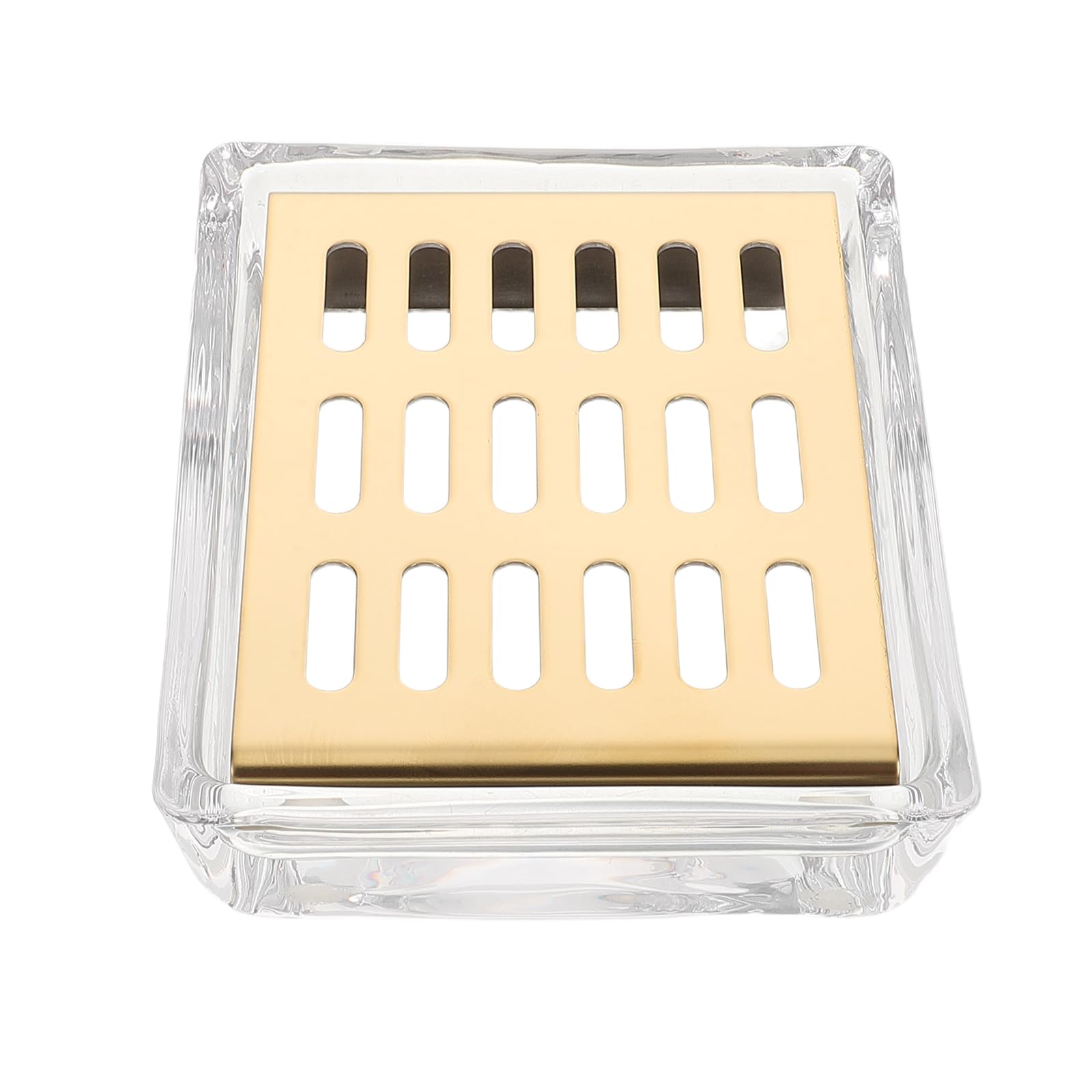 WOONEKY Jabonera: Jabonera autodrenante - Bandeja de fregado Rectangular de Vidrio Transparente de Doble Capa para baño, Ducha, Fregadero de Cocina y encimera.