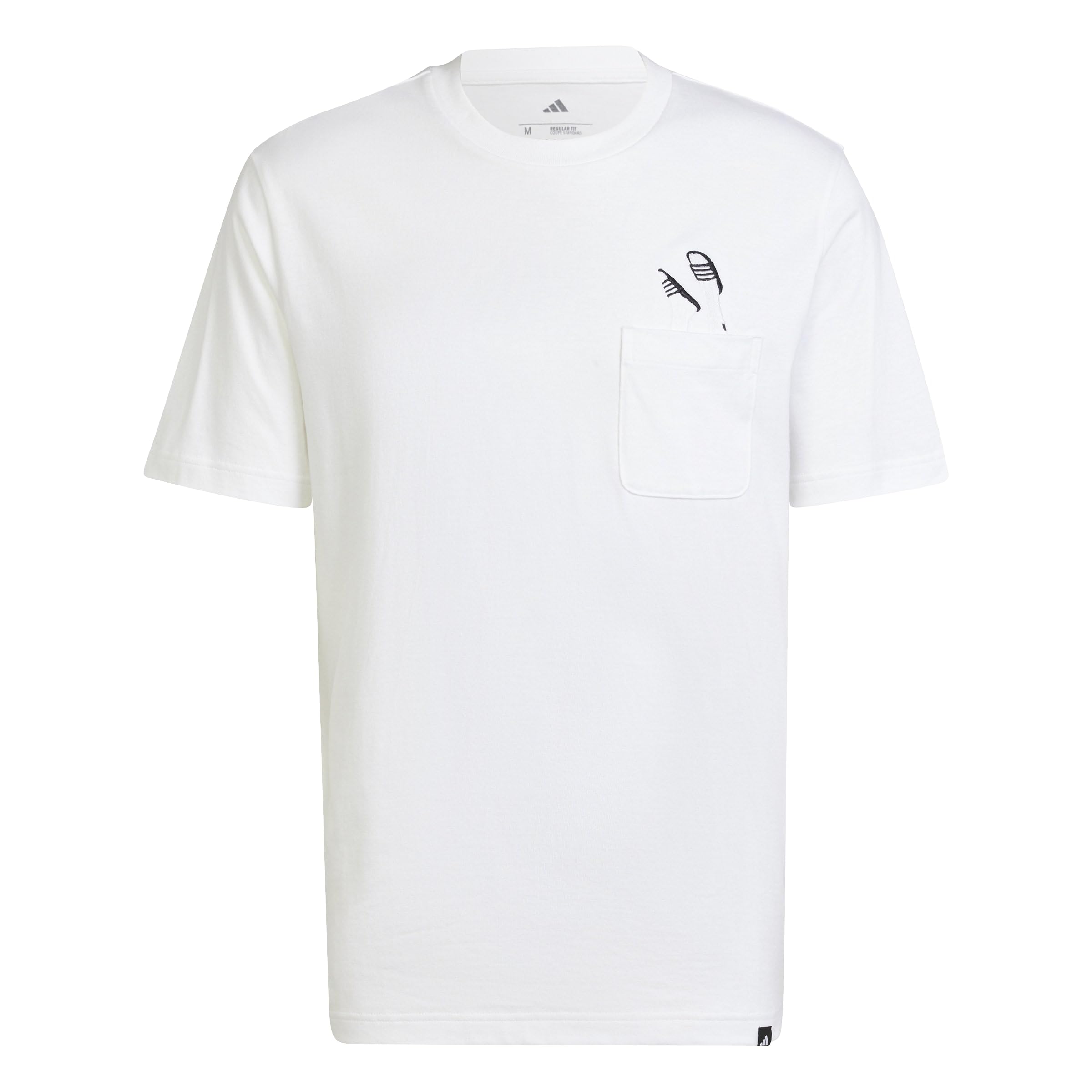 Adidas Men's White Graphic Logo T-Shirt in Size L, Sports Direct