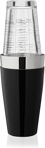 Miniatura 6 de True Boston - Coctelera con recetas, juego de lata y vaso mezclador, herramientas de bartend, accesorios para el hogar, artículos esenciales de bar