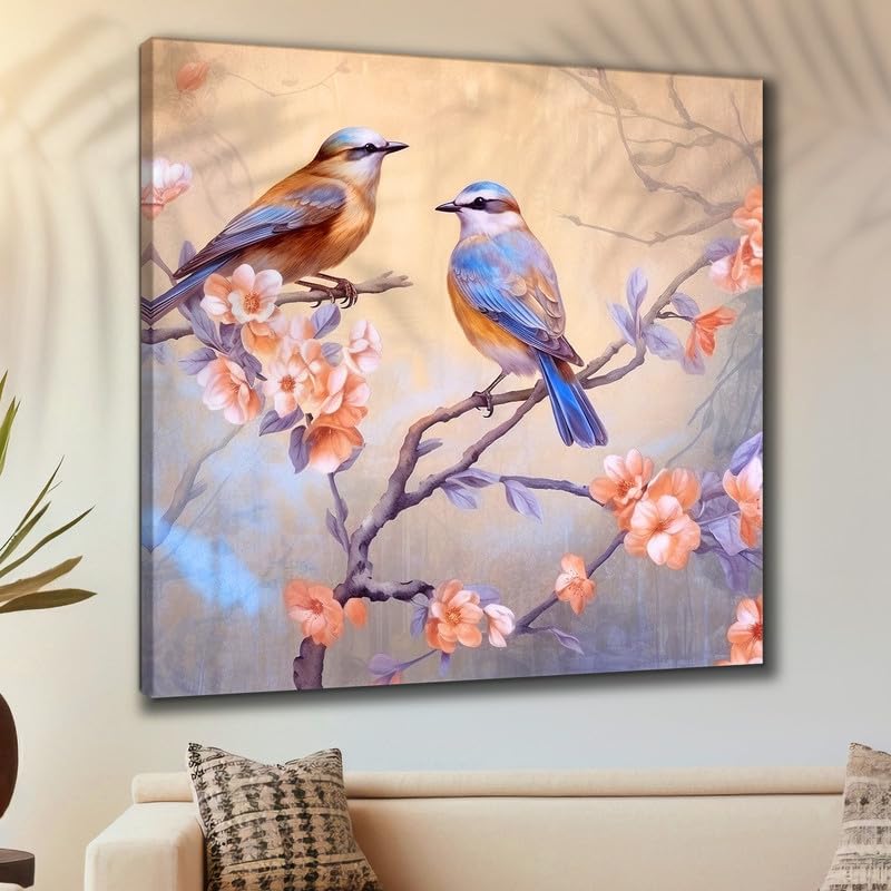 Livinluxe paintings birds sitting on Tree modern art canvas home decor wall paintings with frame painting for living room wall decoration office 20 inch x 20 inch CVM-243 (B0D87HKQW1) Amazon Price History, Amazon Price Tracker