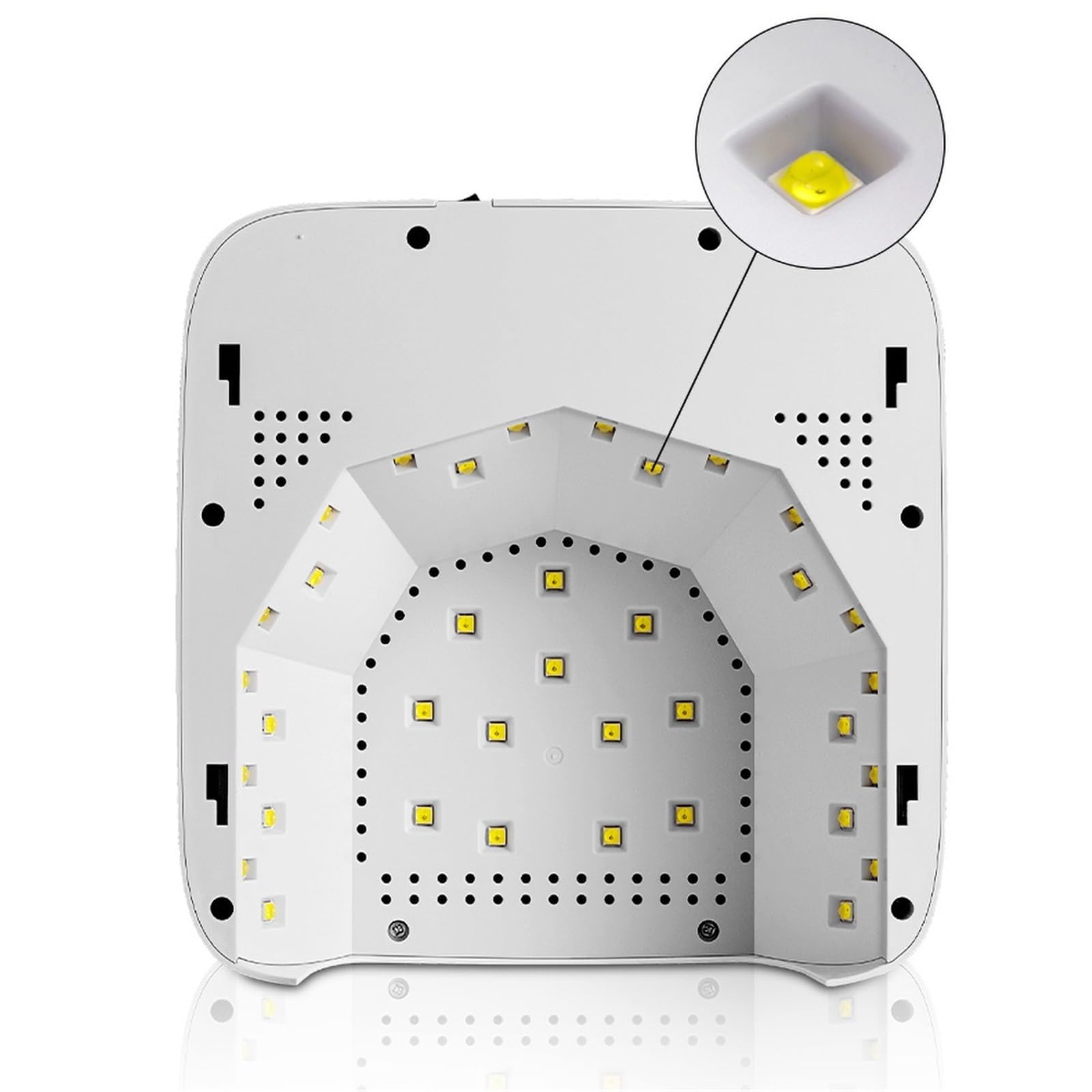 Lampa UV LED 72 W, akumulatorowa suszarka do paznokci, szybkoschnąca lampa utwardzania wszystkich żeli i lakierów, manicure pedicure Praktyczny(Rechargeable)