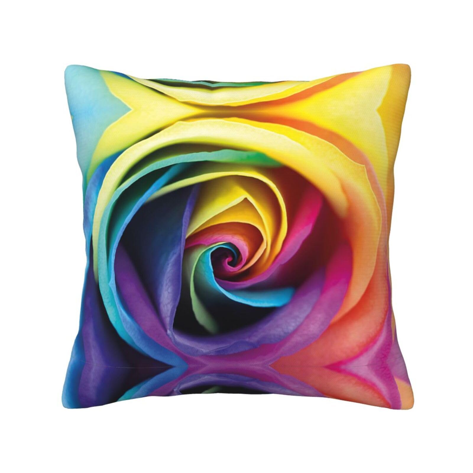 Rainbow Rose Flower Silk Pillow Cases, Print Anti Wrinkle And Stain Resistant Hotel Quality Fabric Pillow Cases/Pillow Protectors