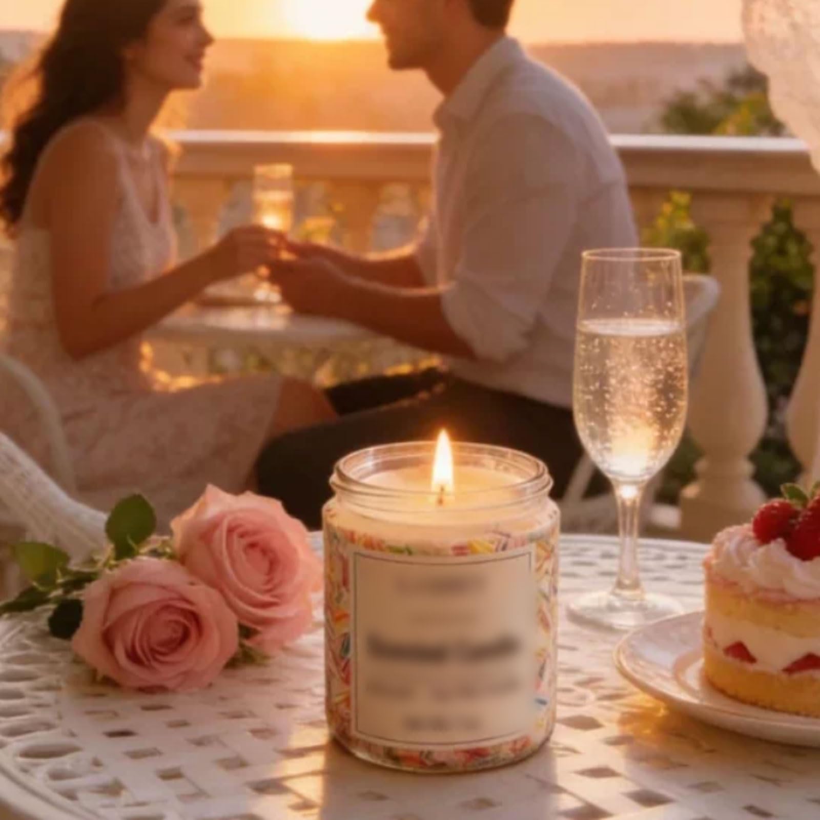 Exquisito Velas de vidrio con tapa hechas con cera de soja, velas en tarro cilíndricas de larga duración for vacaciones en casa, relajación y Spa meloso