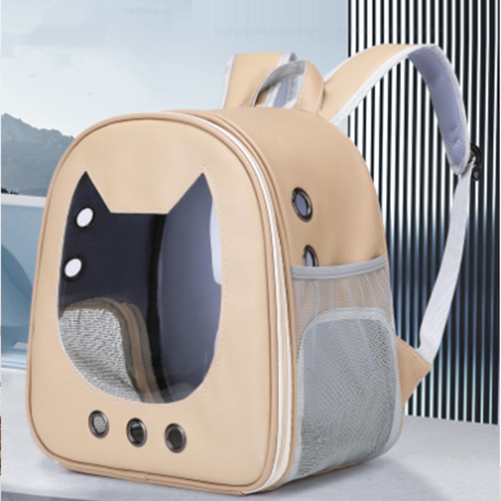 Pet Carrying Backpack, Cat Backpack Carrier Bubble Carrying Bag, Pet Travel Carrier Large Window Portable Cat Carrier Bag for Small Medium Dogs Cats
