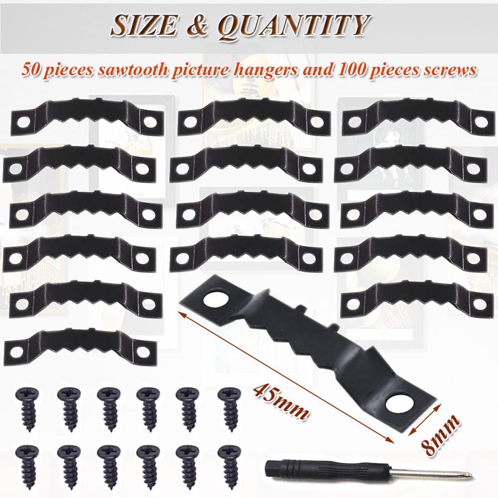 Lot De 50 Cintres Robustes En Dents De Scie Avec Vis Pour