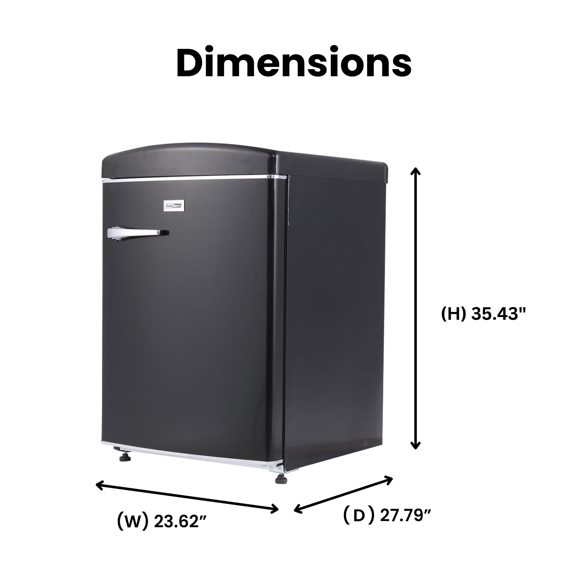 Conserv 3.2 Cu. Ft. Retro Mini Refrigerator Convertible Freezer Frost Free 110v on Fridge.com - View 4