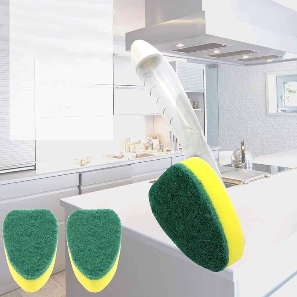 1pc Soap Dispensing Sponge Replaceable Pad Brush Kitchen Brush for Dish Pot Pan Sink Cleaning