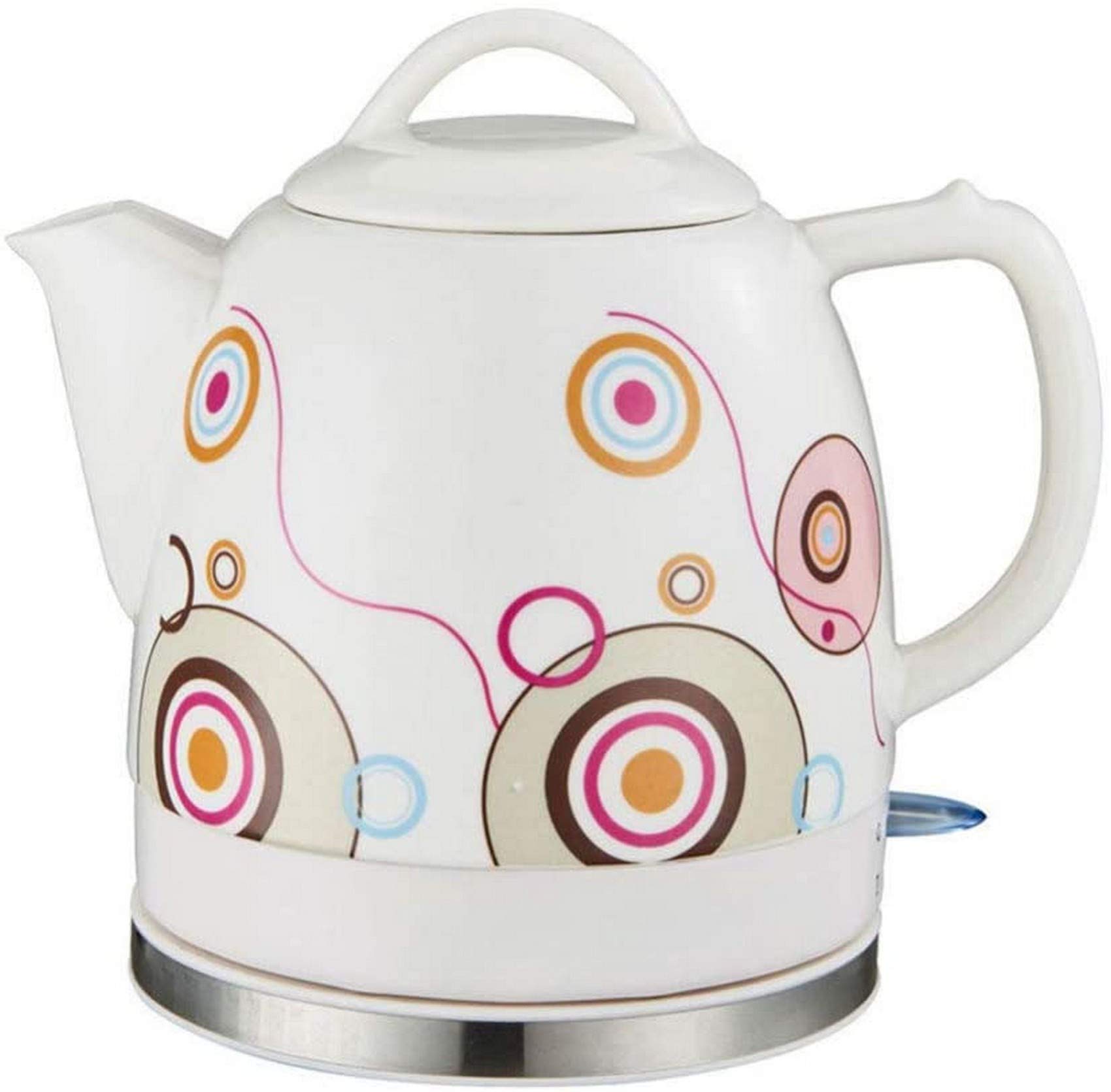 Bouilloire électrique portable pour des matins sereins - Théière céramique 1,2 L 1200W