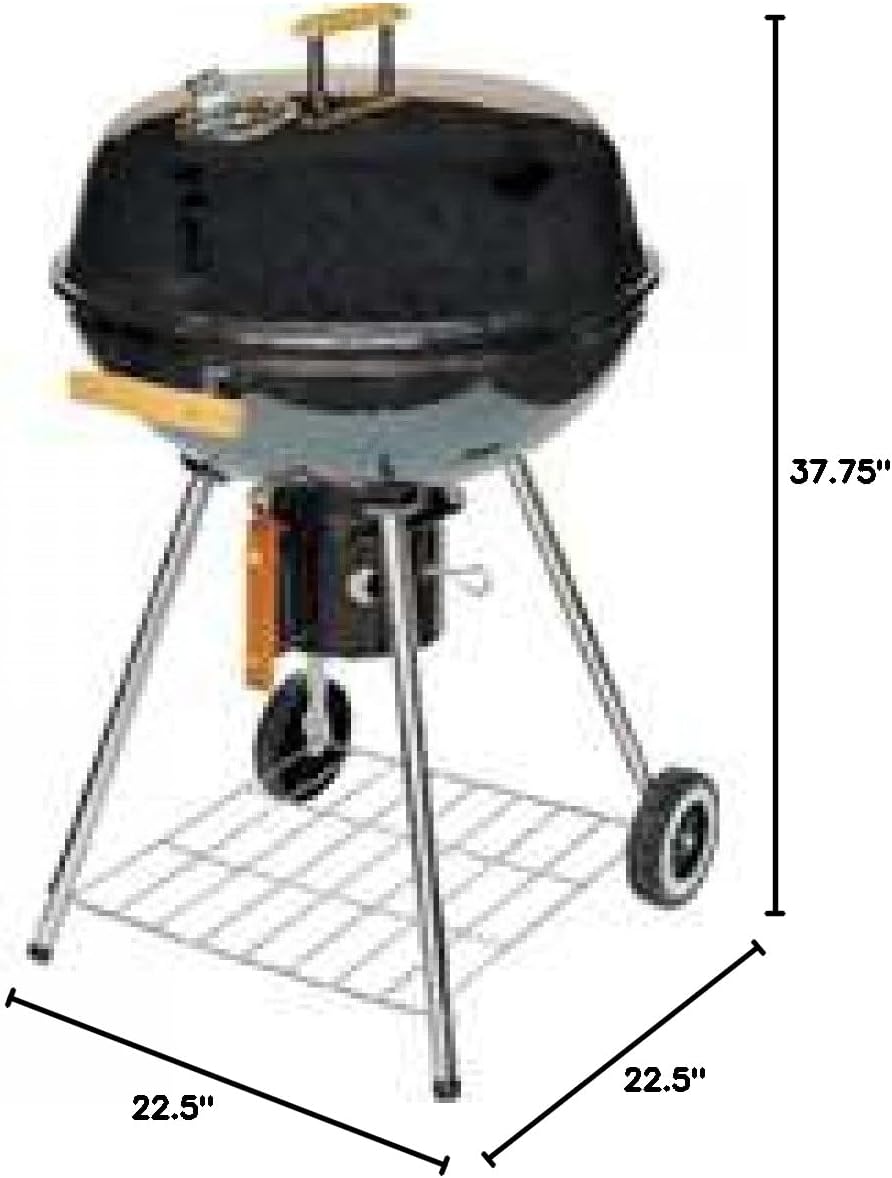 Omaha Dfkp22443lkettle Charcoal Grill with Handle, 22-1/2"