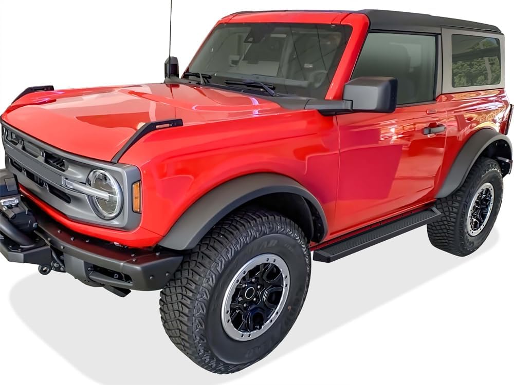 Tuxtreme Black Running Boards Style Compatible with Ford Bronco 2021-2026 Sport Utility 2-Door (Nerf Bars Side Steps Side Bars)