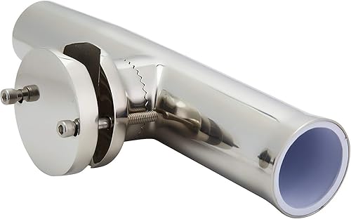 Manifish - Abrazadera de acero inoxidable fabricada en soporte de caña de pescar para barco, soporte de caña de montaje en riel estilo torneo para