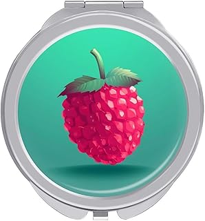 Espejo de maquillaje de viaje de frambuesas, ...
