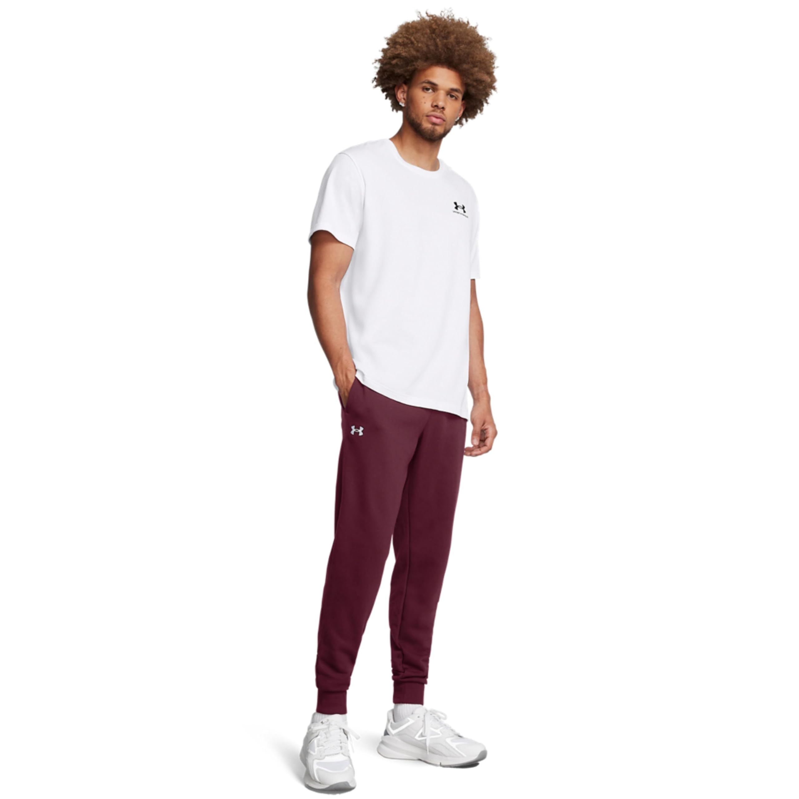 Under Armour Pantaloni da Jogging Rival in Pile da Uomo, (609) Marrone / / Bianco, XX-Large
