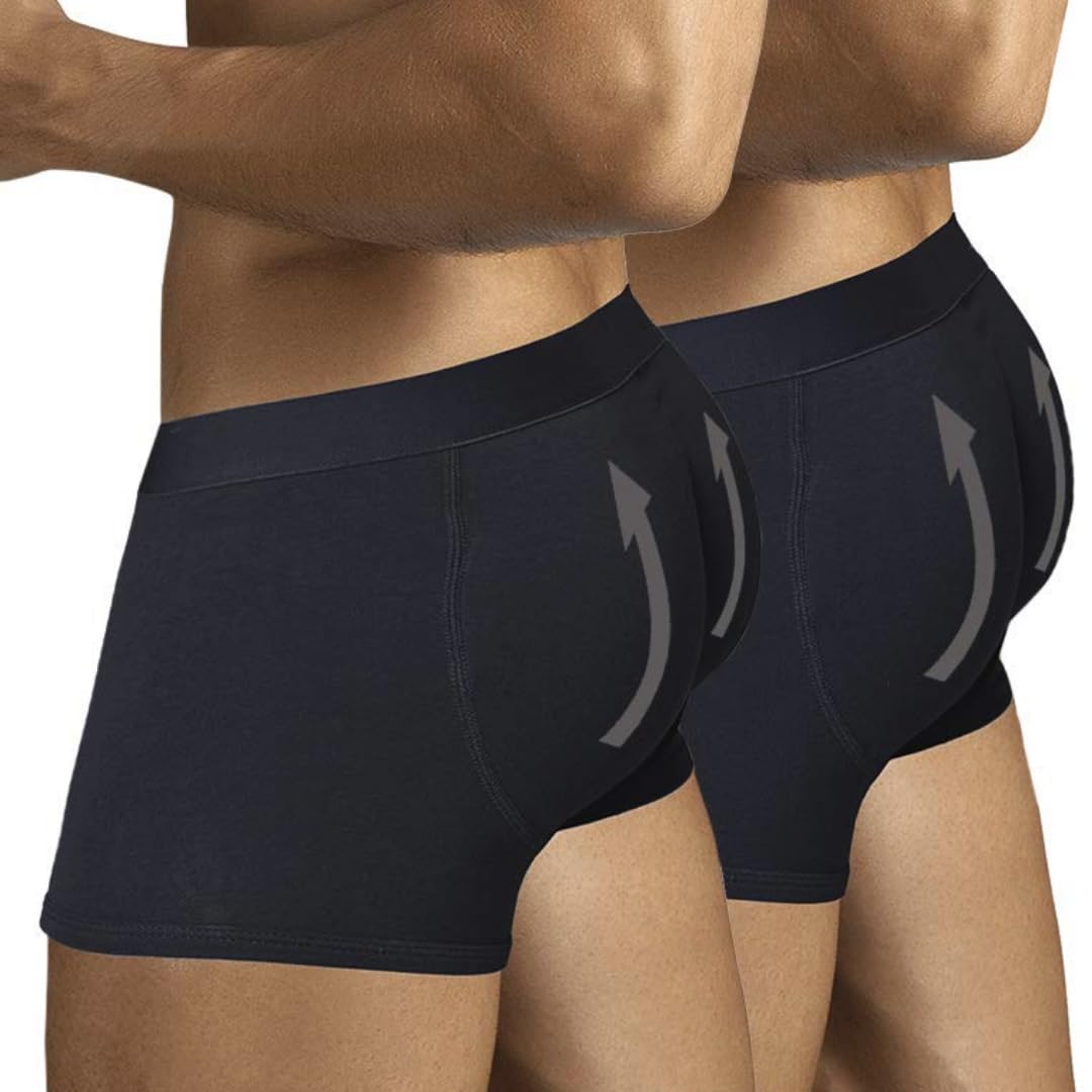 ARIUS Pacco 2 Mutande con Cuscinetti con Imbottitura Posteriore - Intimo Uomo con Culo - Mutanda Imbottita Glutei - per Aumentare Il Volume e Le Dimensioni dei Glutei - Men's Padded Buttocks