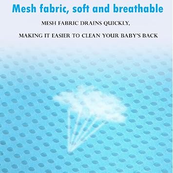 Baby Bath Net Bath Insert Baby with Mesh Adjustable (Blue)