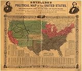 ConversationPrints 1850 POLITICAL MAP OF THE USA GLOSSY POSTER PICTURE PHOTO free slave states