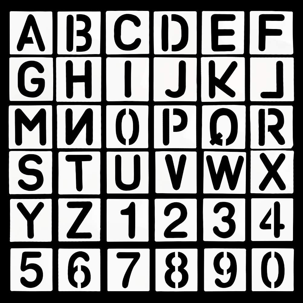 Set Di 4 Normografi Per Lettere | Stencil Riutilizzabili | Per Artigianato E Scuola - Foto 2