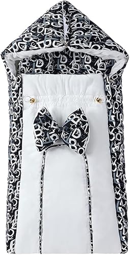 Miniatura 8 de Manta con capucha para bebé de 0 a 18 meses, tela suave rica en algodón, funda para pies de invierno para bebé, calidez, resistente al viento,