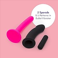 Vista 3 de Lovehoney Black & Pink Double Up Vibrating Dual Penetration Strap On Kit - LXL - Algodón