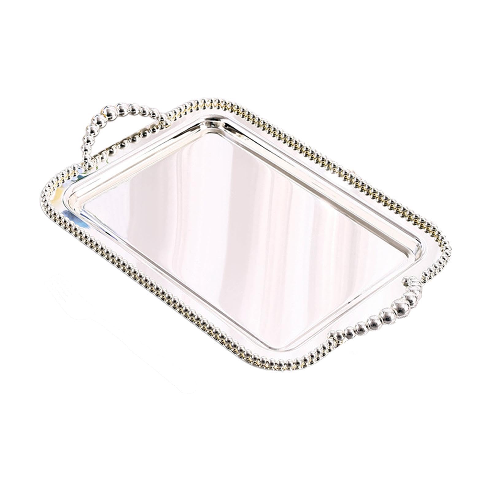 Bandeja Decorativa Elegante, Bandeja Rectangular Liviana para