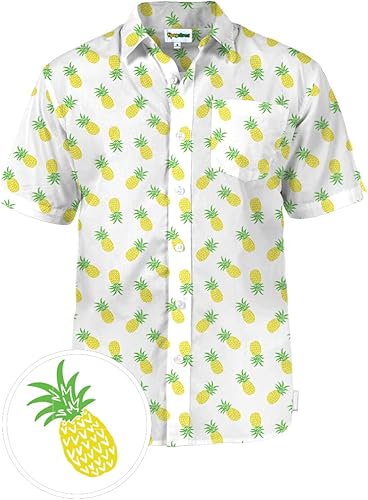 Miniatura 5 de Tipsy Elves - Camisas hawaianas para hombre, informales, de verano, para la playa, tela elástica con ajuste moderno