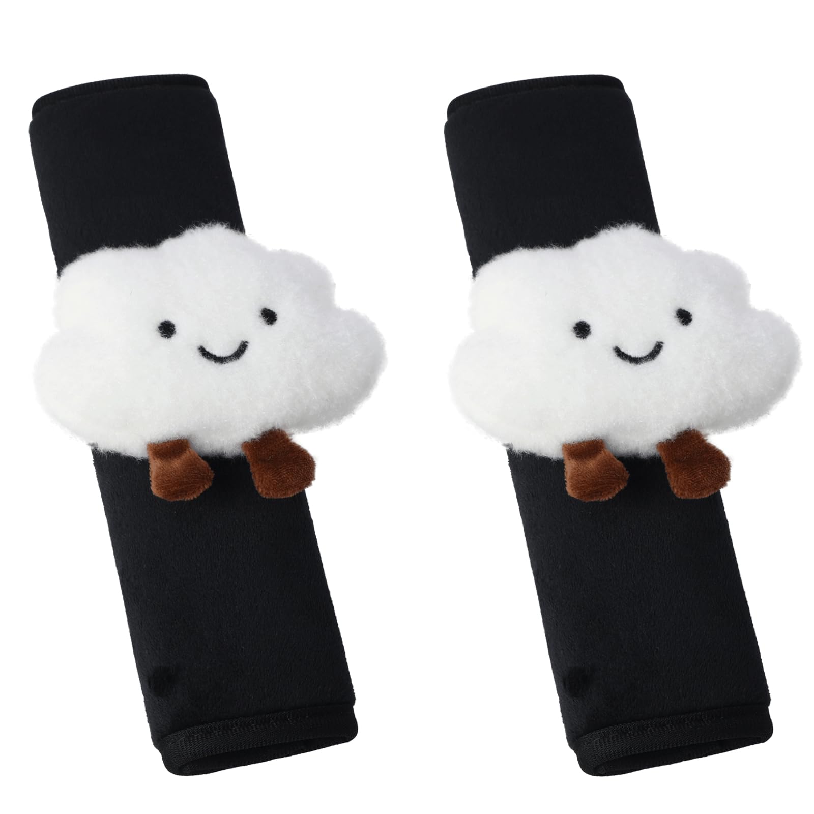 Gurtpolster Kinder 2 Pack,Bequemes und Weiches Wildleder, Gurtpolster Auto Kinder, Süße Wolkenpuppe, Gurtschutz Kinder Auto für Alle Autosicherheitsgurte Geeignet (weiße Wolken)