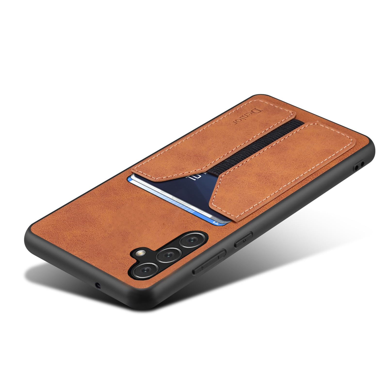 Kowauri for Samsung Galaxy S23 FE Case,PU Leather Wallet Case with Credit Card Slot Holder Ultra Slim Protector Case for Samsung Galaxy S23 FE 5G (Brown)